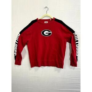 Tailgate Georgia Bulldog Sweatshirt Mens Large Red Black Long Sleeve Crew Neck